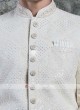 Silk Off White Groom Sherwani